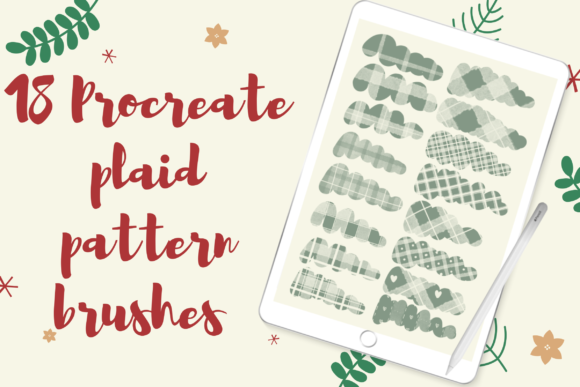 18 Procreate Plaid Pattern Brushes: Instant Cozy Texture