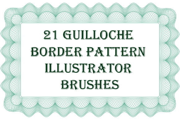 21 Guilloche Border Brushes: Secure Your Documents
