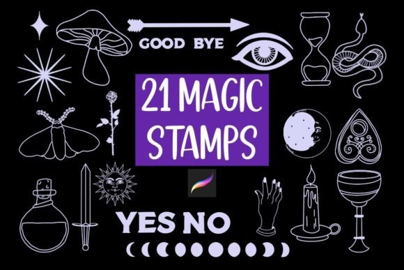 21 Magical Procreate Stamp Set Brushes: Enhance Your Art