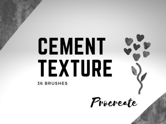 36 Cement Texture Brushes (Procreate): Add Grit and Depth