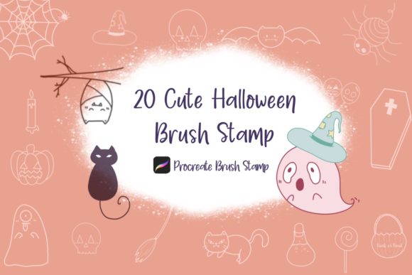 Adorable Halloween Art with Procreate Brush Stamps
