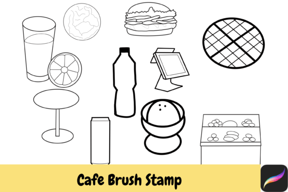 Cafe Procreate Brush Stamps IPAD: A Digital Toolkit for Instant Charm