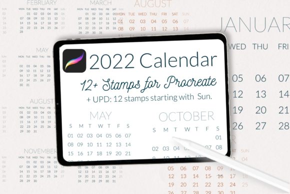 Calendar 2022 Grid for Procreate: Streamline Your Creative Planning