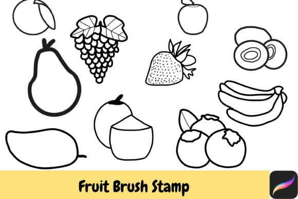 Fruit Food Procreate Brush Stamps IPAD: Your Creative Toolkit