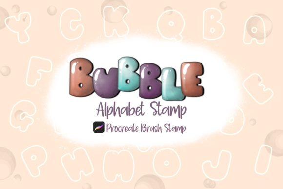 Procreate Brush Stamp: Bubble Alphabet for Instant Fun