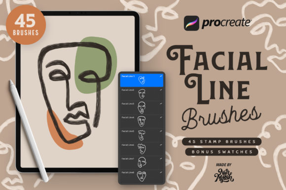 Procreate Facial Line Brushes: Artistic Versatility for Digital Creators