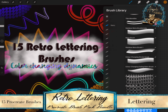 Retro | Procreate Lettering Brushes: A Designer's Toolkit