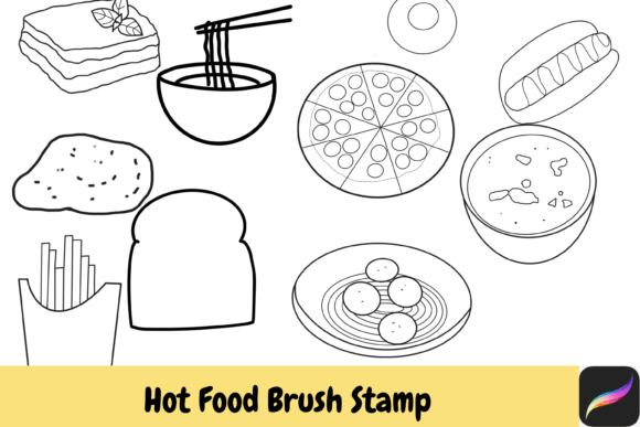 Spice Up Your Digital Canvas with Hot Food Procreate Brush Stamps