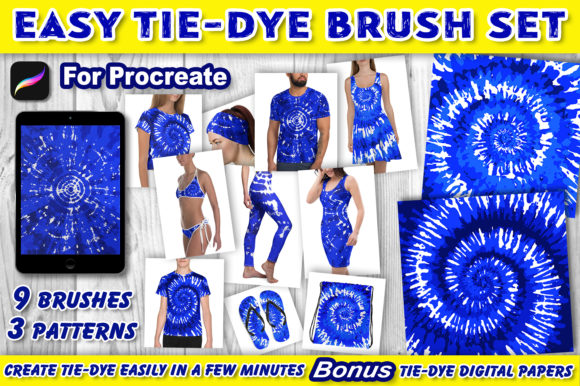 Tie-Dye Patterns Brushes for Procreate: Your Shortcut to Vibrant Digital Textures
