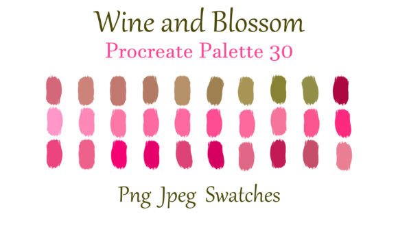 Wine and Blossom Procreate Palette 30: A Curated Color Story